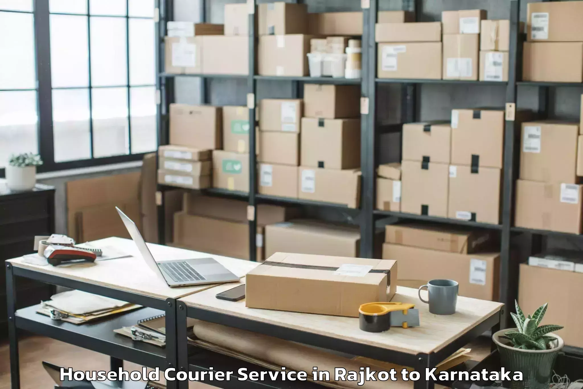 Professional Rajkot to Malligenahalli Household Courier